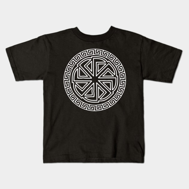 Kolovrat Swarog Slavic symbol Kids T-Shirt by Bellinna